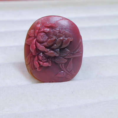 四川凉山盐源玛瑙粉嫩紫蝶恋花吊坠毛衣链送妈妈朋友闺蜜自戴