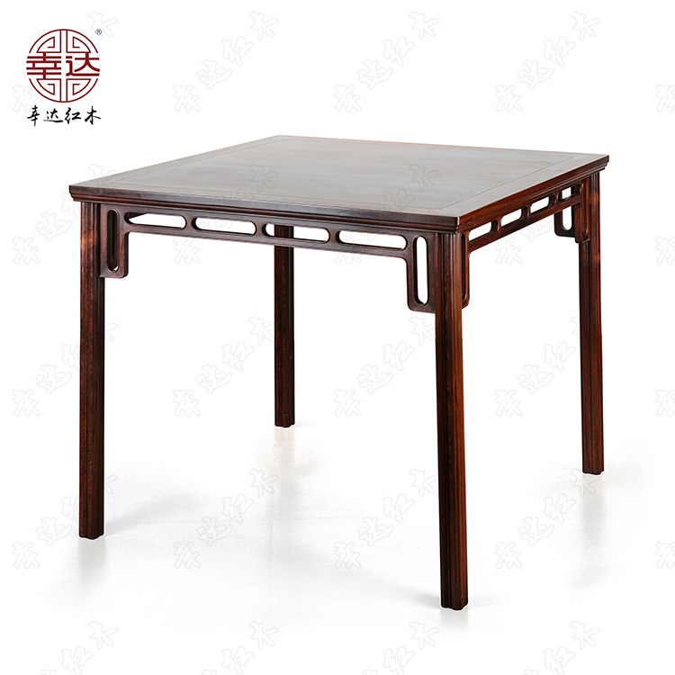 幸达缅甸鸡翅木八仙桌明式家具