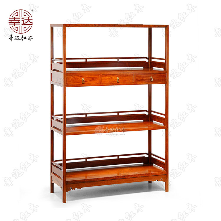 幸达缅甸红木明式风书柜