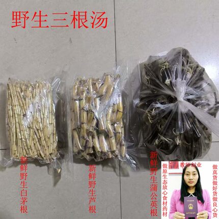 三根汤 白茅根芦根蒲公英根葛根组合干品鲜品都有 三根汤下火凉茶
