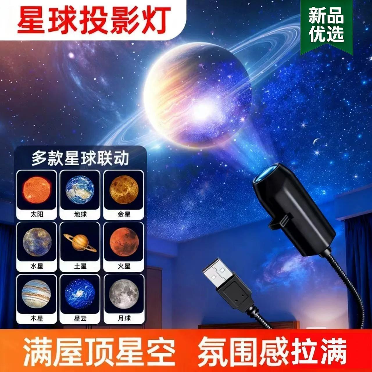 月球投影灯星空灯替换片地面投影灯图案USB小夜灯车内星空灯图片