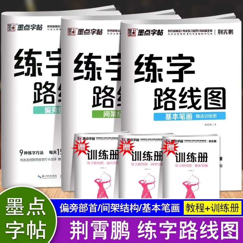 练字路线图基本笔画间架结构偏旁部首赠训练册大学生楷书入门基础训练字本儿童初学者运笔规范高中生练字中小学生硬笔书法启蒙字帖,书籍/杂志/报纸,练字本/练字板,淘宝优惠券,粉丝福利购,淘宝优惠卷