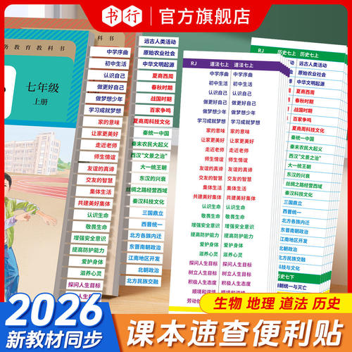 速查便利贴初中小四门目录检索