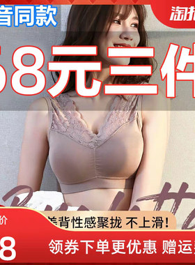 美背蕾丝加厚胸垫大码内衣