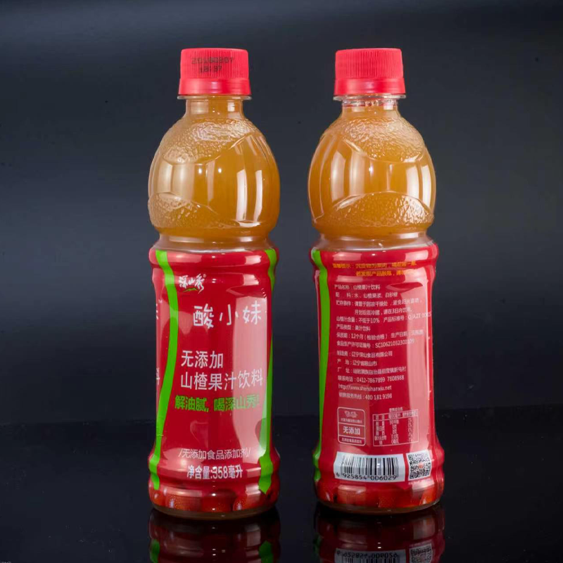 深山秀山楂果汁饮料358ml*6瓶酸甜可口厂家直营饮料整箱批特价