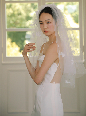 拍照公主蓬蓬造型头纱yesdress