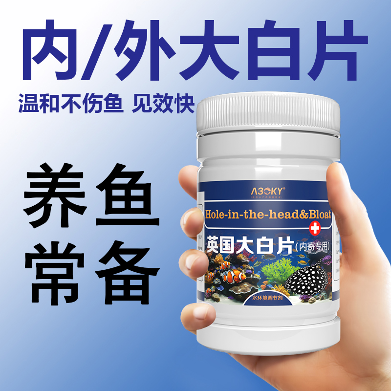 英国大白片内寄外寄白点水族鱼药