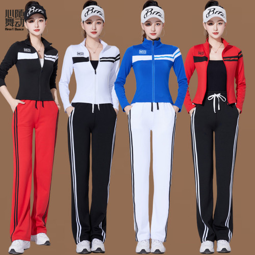 秋冬加绒广场舞时尚健身跳舞外套