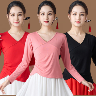 古典舞蹈服套装飘逸民族舞练功演出舞蹈服广场舞新款莫代尔上衣