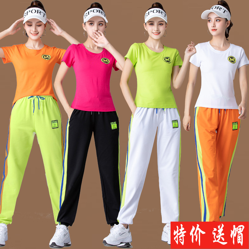 广场舞服装新款套装女夏季2023杨丽萍运动装鬼步舞蹈服装跳舞服装 运动/瑜伽/健身/球迷用品 广场舞套装 原图主图