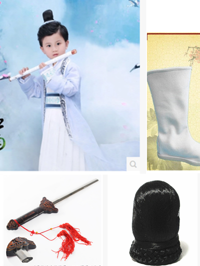 儿童写真古装演出表演服装才子汉服三字经弟子规国学书生书童毕业