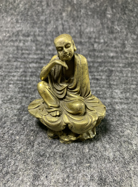 实心十八罗汉黄铜摆件佛像古玩