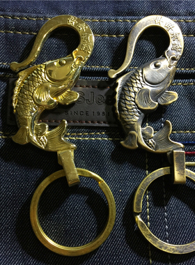 精美纯铜钥匙扣实心黄铜汽车摩托