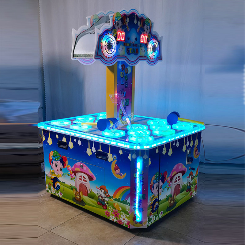 双人豪华打地鼠机商用投币大型儿童亲子机海绵宝宝米奇老鼠游戏机