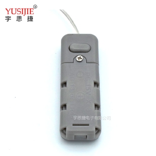 并排3节AG13纽扣电池盒按键亮灭ON OFF带开关芯片电池壳