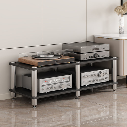 功放机架电视柜实木多层避震机柜