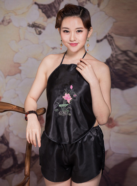 肚兜式吊带内衣情人肚兜夏季女士成人性感睡衣结婚服装大人肚兜