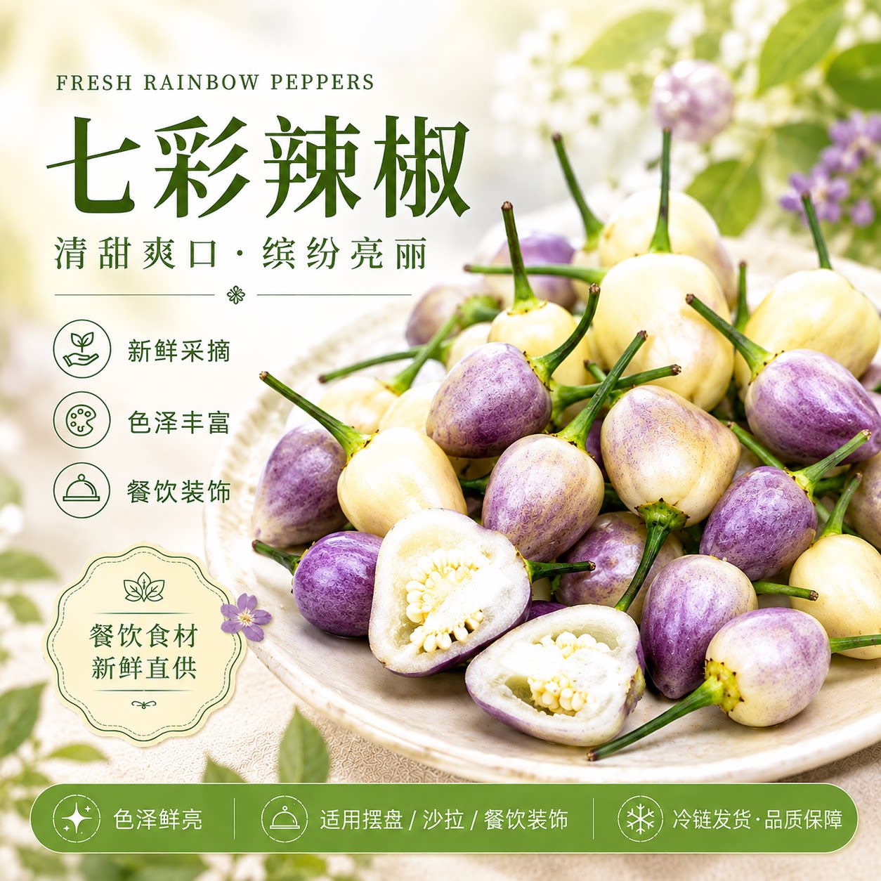 现摘当季彩椒新鲜可腌制剁椒蔬菜