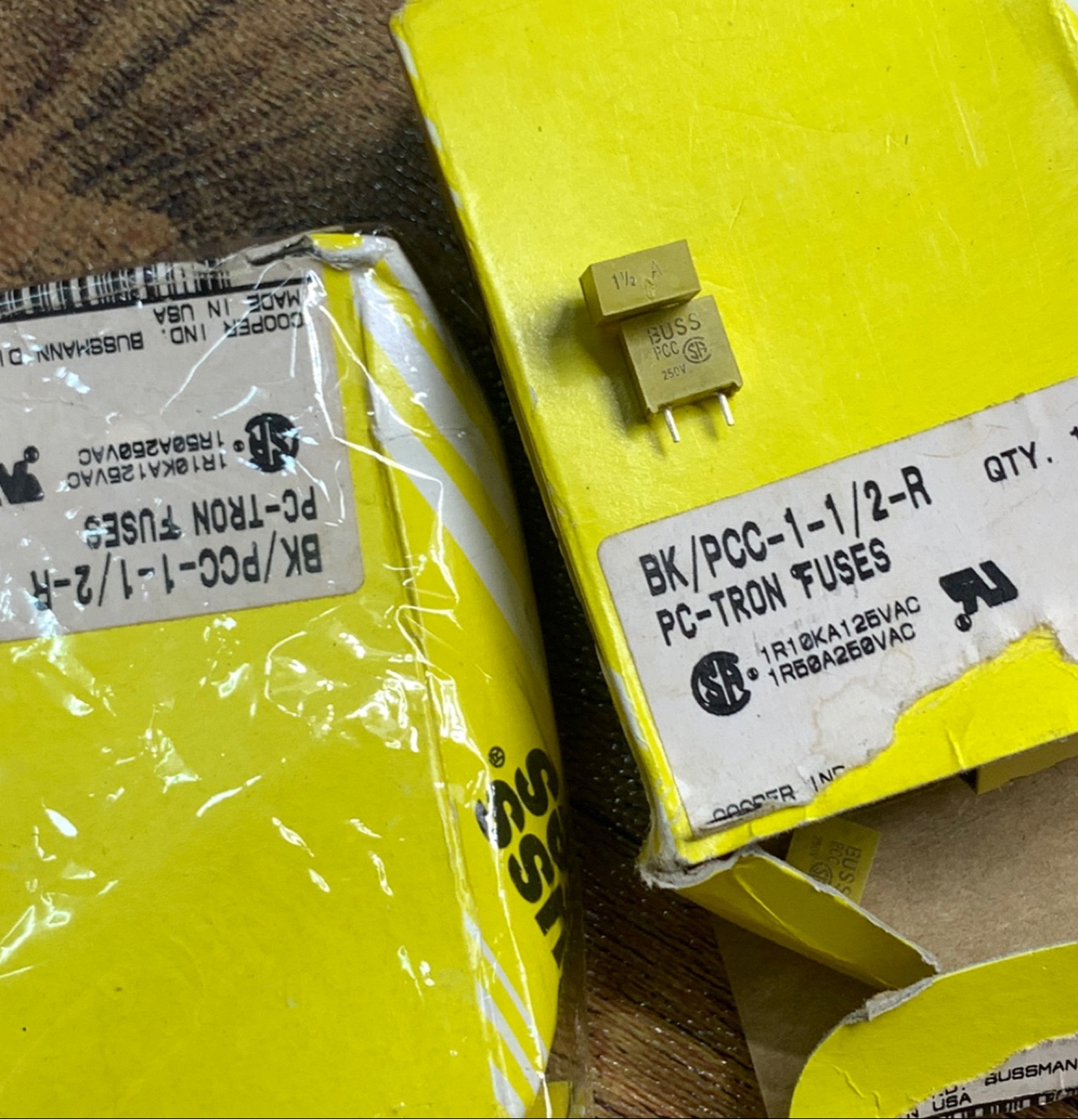 BK/PCC-1-1/2-R BUSSMANN快熔型 微型保险丝PCC 1.5A 250VAC BUSS