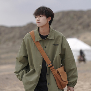 A331-JK660-P75港风宽松刺绣翻领夹克衫,男装夹克,电商C409