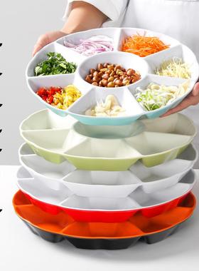 密胺盘子分格多格盘七格八格拼盘鱼生配料专用盘商用卤味烧味餐盘