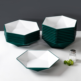 密胺餐具菜盘六角餐盘六边形盘子拼盘沙拉小吃炒菜凉菜专用盘商用