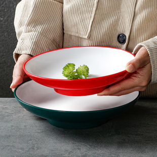 五毫密胺餐具小炒餐盘小龙虾菜盘饭店酒店上汤盘子商用凉菜盘汤盘