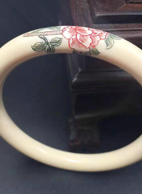 天然猛犸象牙口径手镯