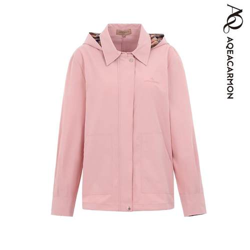 雅格上美 秋冬新款女士时尚休闲百搭连帽防风夹克外套 A24QF33J26