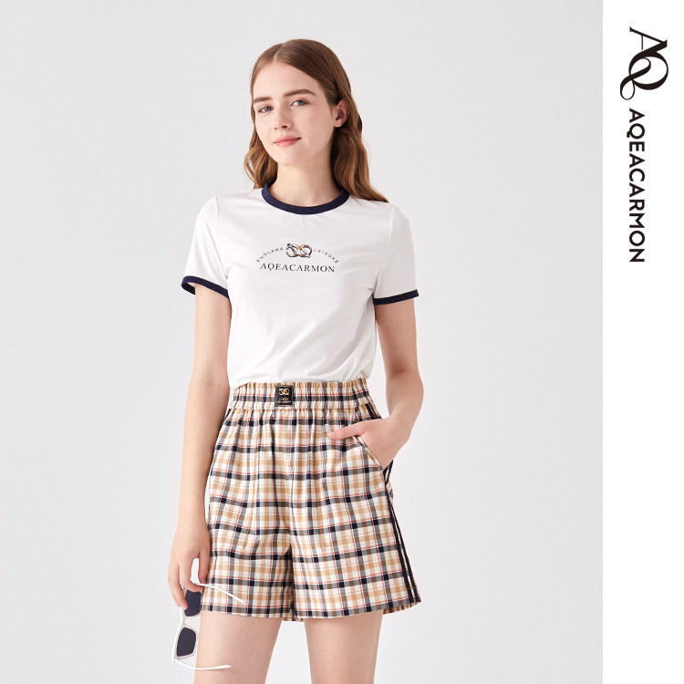 短袖日常通勤圆领女士T恤