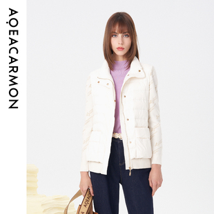 【雅格上美】AQEACARMON冬季女士修身保暖羽绒服外套 A23QF56J32