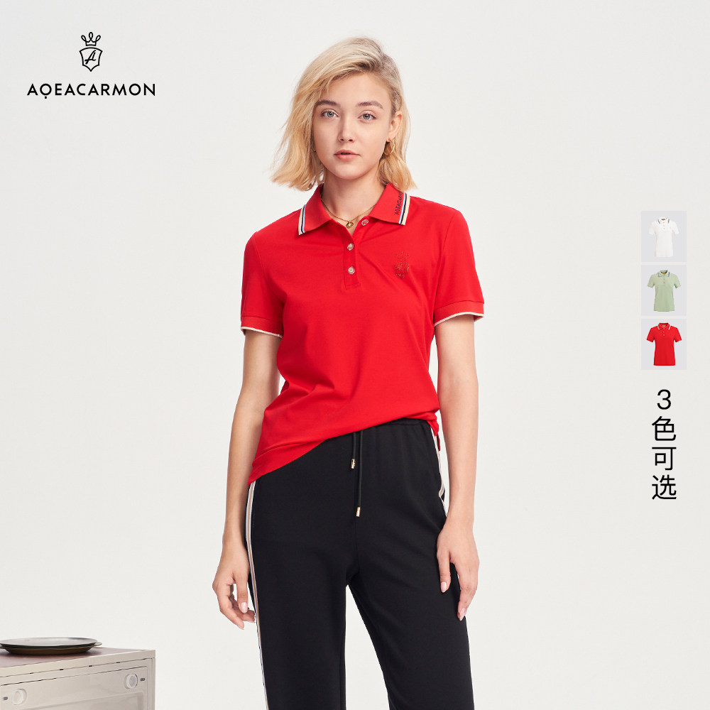 AQEACARMON修身简约日常常规短袖