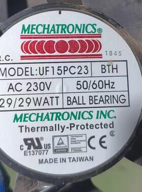 MECHATRONICS 17CM UF-15PC23 BTH AC 230V 29W交流散热风扇