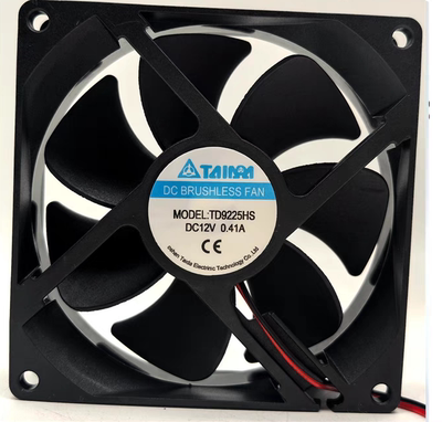 9.2公分烘干衣机暖风机伏方形里面小散热风扇TD9225HS DC12V0.41A