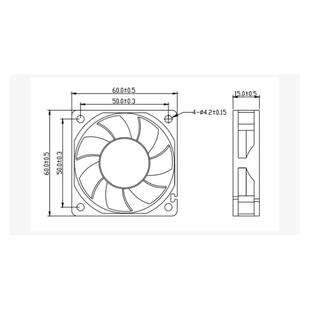 15MM DC28V 0.12A 6CM厘米散热风扇 6015 超薄风机 5CM