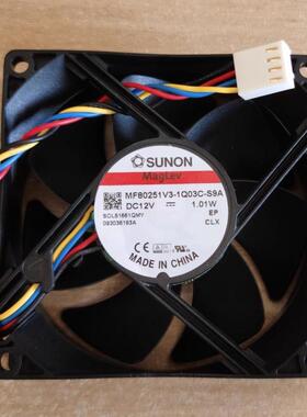 全新SUNON 8025 8CM风扇 4线磁浮MF80251V3-1Q03C-S9A 12V 1.01W