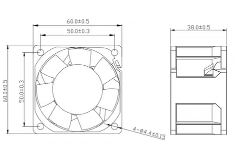 协喜ADDA AS0624UB3851B0 散热风扇 60*60*38MM DC24V 1.20A