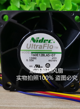 T60E12BLA5-07 J721 NIDEC UITRAFLO 12VDC 0.55A 放映机散热风扇