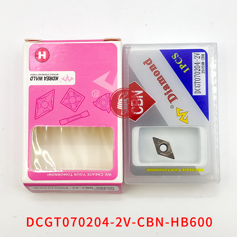 万龙达金刚石淬火钢刀片 DCGT070204-2V DCGT070208-2V-CBN-HB600