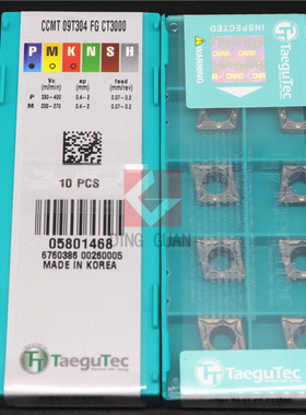 正品韩国特固克数控刀片 CCMT09T304-FG CCMT09T308-FG CT3000