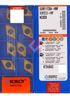 正品 韩国克洛伊 数控刀片 DCMT11T304-HMP NC3030