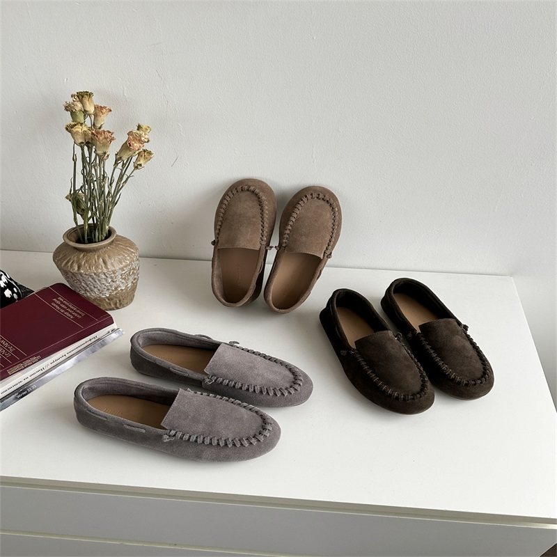 老钱风单鞋女26新款圆头平底一脚蹬懒人鞋复古风不累脚乐福鞋,女鞋,浅口单鞋,淘宝优惠券,粉丝福利购,淘宝优惠卷