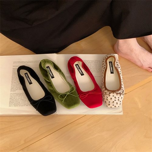 平底单鞋女2025新款春夏季浅口晚晚鞋一脚蹬玛丽珍鞋芭蕾风豆豆鞋