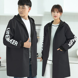 外穿男款 围裙防水新款 大人工作服 长袖 加绒罩衣外套加厚保暖拉链款