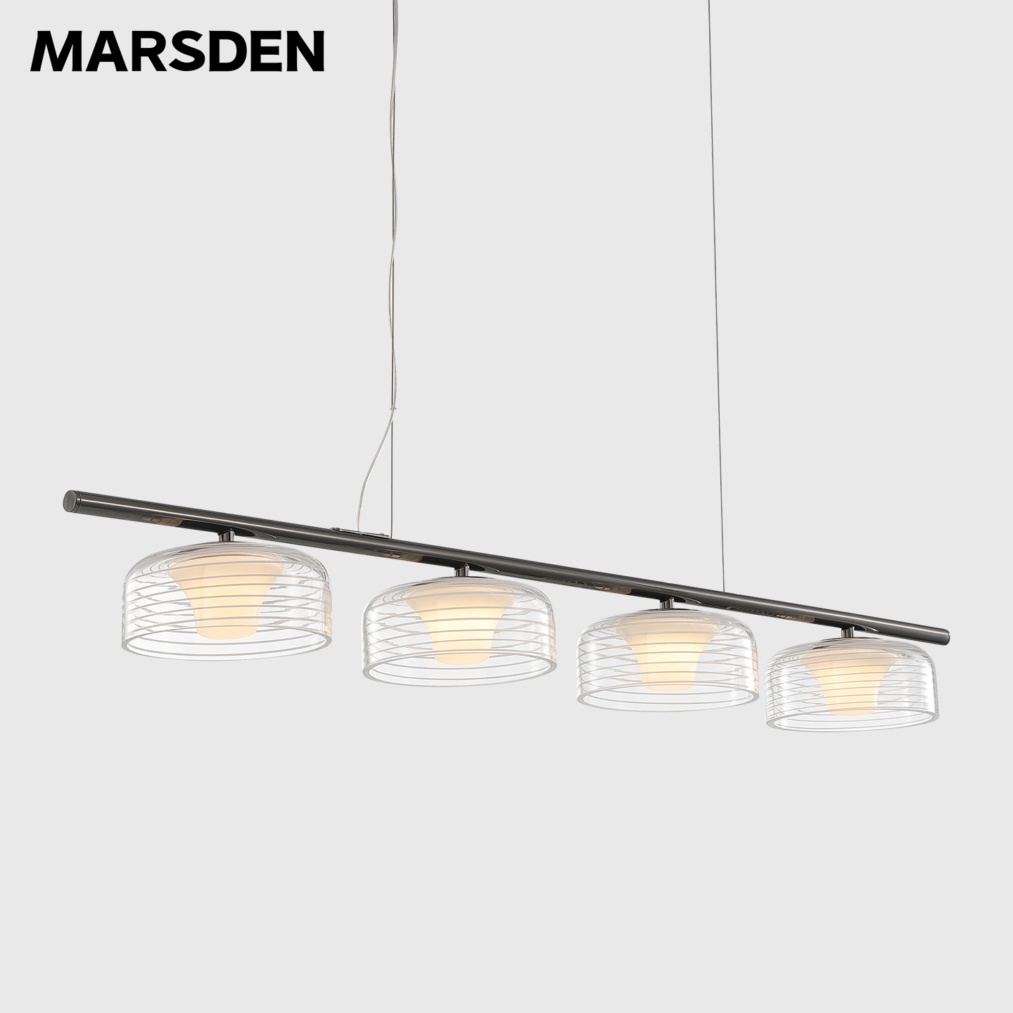 马斯登餐厅吊灯现代简约条纹艺术