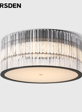 马斯登卧室灯现代简约主卧次卧吸顶灯创意艺术温馨主灯玻璃房间灯