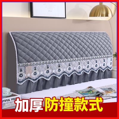 甄选加厚宝宝防撞头纯棉通用软包床头罩全包床头套新款万能弧形