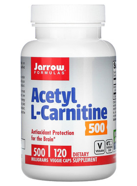 美国Jarrow Acetyl L-Carnitine乙酰左旋肉碱500mg120粒素食胶囊
