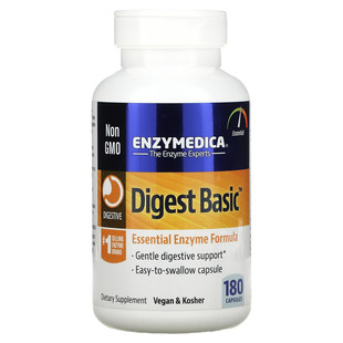 美国Enzymedica digest basic基础消化酶 乳糖不耐 180粒温和配方