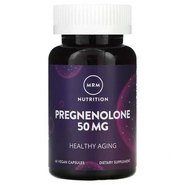 美国 MRM 孕烯醇酮Pregnenolone孕酮 荷尔蒙50mg*60粒素食胶囊